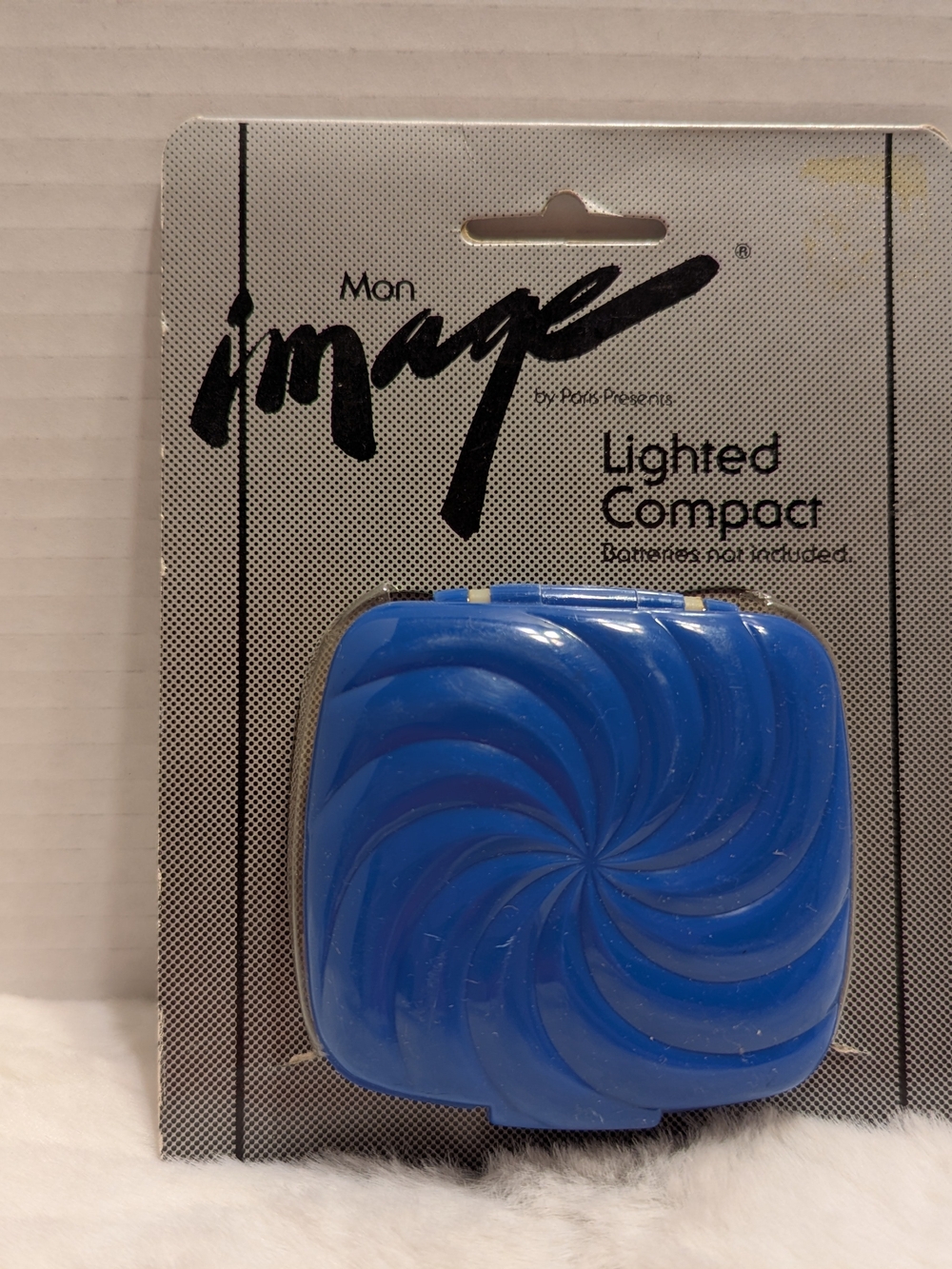 Mon Image Lighted Compact - Blue Swirl Compact Mirror